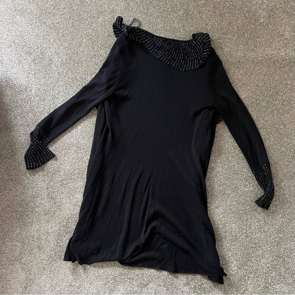 Nine West Long Ruffle Cardigan - Picture 2 of 3